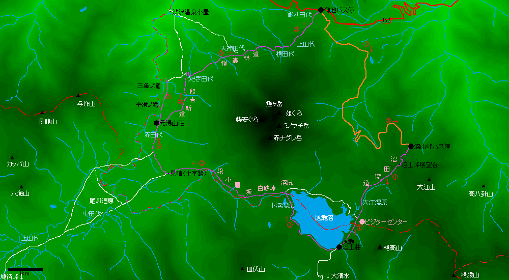 尾瀬の地図